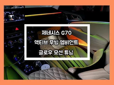 더 뉴 g70 눈부신 실내를 만들어봅니다 액티브 무빙 글로우 모션 엠비언트 라이트 연출. / 용인 처인구, 모현, 곤지암, 포곡, 양지
