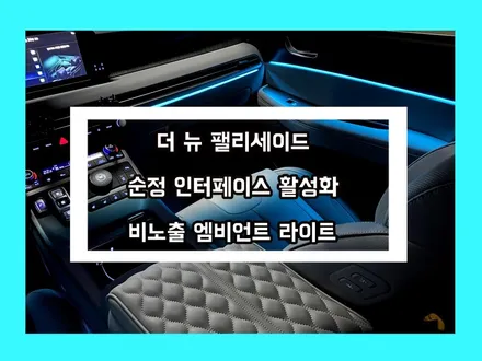 더 뉴 팰리세이드 순정 엠비언트 활성화 작업과 비노출 방식에 간접 조명 연출 완벽한 퀄리티를 만듭니다 / 용인 처인구, 모현, 곤지암, 포곡, 양지