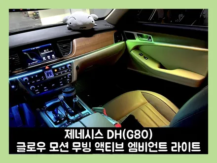 제네시스 dh(g80) 올드한 실내 글로우 모션 무빙 액티브 엠비언트 라이트로 변화시키다 / 용인시 처인구 포곡읍