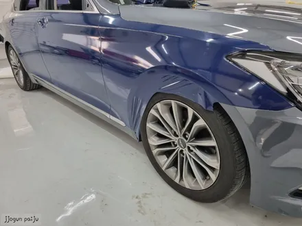 파주 랩핑 맛집, Gloss Indigo Blue(글로스 인디고블루), 제네시스 dh G330전체 랩핑 쪼군샵 PA:JU / 파주시 야당동