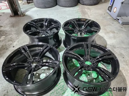 경기광주 BMW 휠도색 5시리즈 20인치휠 블랙유광 크롬 휠도색 작업 후기 / 성남시 시흥동