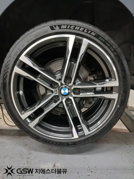 수원에서 BMW 휠복원 어디에 맡길까? 218d 18인치휠 실제 작업 / 성남시 시흥동