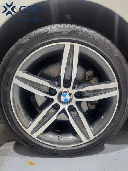 BMW 1시리즈 118d 휠복원 17인치 다이아컷팅 휠수리 수원휠복원수리 지에스더블유수원점 / 성남시 시흥동