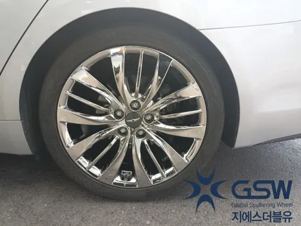 [지에스더블유 수원점] 제네시스 G80 19인치 중고차 잘못된 휠도색 스퍼터링크롬 수원휠도색 작업 후기 / 성남시 시흥동