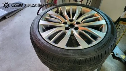 영통 제네시스 휠복원 DH 19인치휠 반광 스크래치 휠복원 작업 후기 / 성남시 시흥동