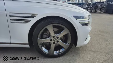 하남 제네시스 휠도색 G80 20인치휠 블랙크롬 작업 후기 / 성남시 시흥동