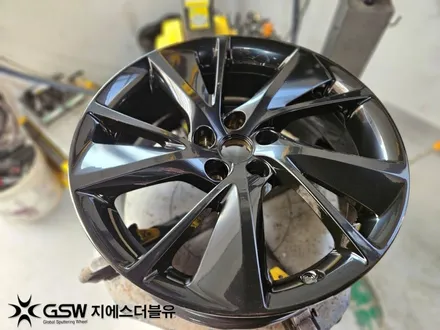 제네시스 G70 19인치휠 블랙반광 수원 휠도색 / 성남시 시흥동