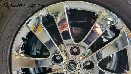 렉스턴 18인치휠 화이트 크롬 안성 휠도색 / 성남시 시흥동