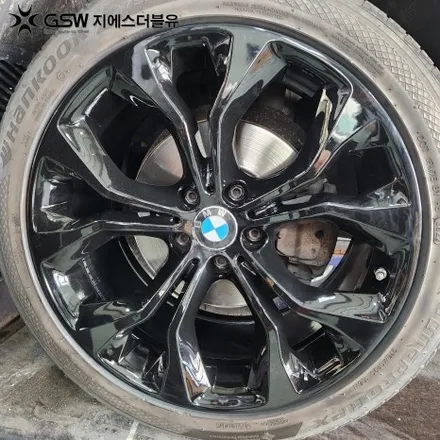 판교 BMW X6 휠도색 순정 컷팅휠에서 블랙 유광으로 드레스업 / 성남시 시흥동