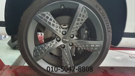 용인휠복원 제네시스 G70 20인치 상처로 인한 휠복원 후기 탁송 서비스 대품 장착 / 성남시 시흥동
