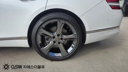 하남 제네시스 휠도색 G80 20인치휠 블랙크롬 작업 후기 / 성남시 시흥동