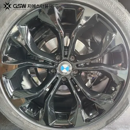 판교 BMW X6 휠도색 순정 컷팅휠에서 블랙 유광으로 드레스업 / 성남시 시흥동