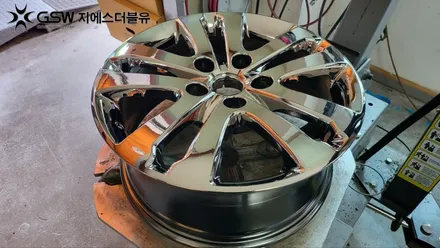 렉스턴 18인치휠 화이트 크롬 안성 휠도색 / 성남시 시흥동