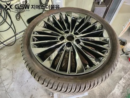 송파 휠도색 기아 K7 19인치휠 블랙 유광 크롬 휠도색 작업 후기 / 성남시 시흥동