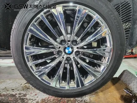 경기도 광주 BMW X3 19인치휠 상처로 인한 화이트 크롬 휠도색 작업 후기 / 성남시 시흥동