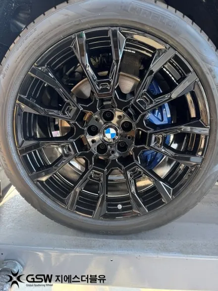 순정 컷팅휠에서 블랙유광으로 강남 BMW X6 21인치 휠도색 / 성남시 시흥동