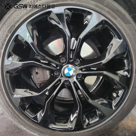 판교 BMW X6 휠도색 순정 컷팅휠에서 블랙 유광으로 드레스업 / 성남시 시흥동