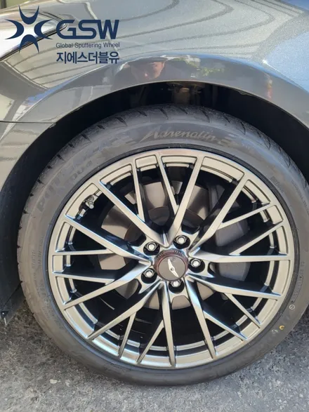 제네시스 G80 스포츠 19인치 휠복원 스퍼터링 휠도색 / 성남시 시흥동