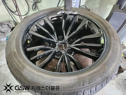 판교 스팅어 휠도색 18인치 컷팅휠에서 블랙유광 크롬 도색 후기입니다. / 성남시 시흥동