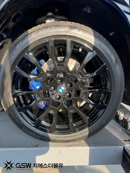 순정 컷팅휠에서 블랙유광으로 강남 BMW X6 21인치 휠도색 / 성남시 시흥동
