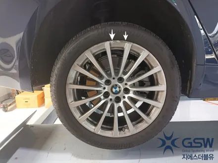 [지에스더블유 수원점] BMW 520I 18인치 다크 스퍼터링 휠 도색 후기 수원 휠 도색 / 성남시 시흥동