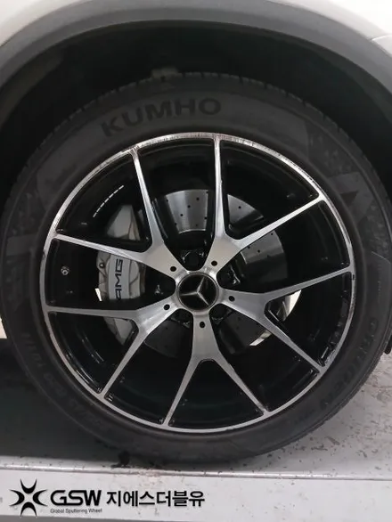 판교 벤츠 GLC43 AMG 휠 복원, 미세 스크래치까지 완벽 제거! 20인치 다이아컷팅의 정석 / 성남시 시흥동