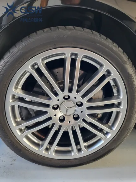 벤츠 CL 500 휠복원 19인치 순정 실버 휠도색작업 / 성남시 시흥동