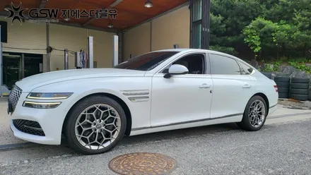 판교 제네시스 G80 녹용 19인치 휠분체도장 휠복원 잘하는 곳! 지에스 더블유~! / 성남시 시흥동