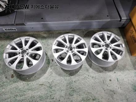 하남 벤츠 휠복원 E클래스 18인치휠 실버 스크래치 휠복원 장착 작업 후기 / 성남시 시흥동