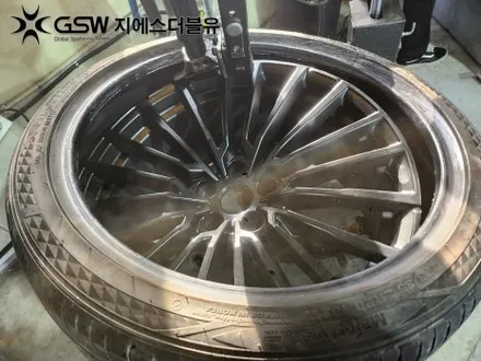 성남 BMW 휠도색 7시리즈 20인치휠 블랙 반무광 휠도색 작업 후기 / 성남시 시흥동