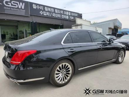 수원휠복원 제네시스 EQ900 19인치휠 반광 스크래치 작업 후기 / 성남시 시흥동