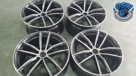BMW 휠복원 520I 18인치휠 다이아컷팅 작업공정은? / 성남시 시흥동