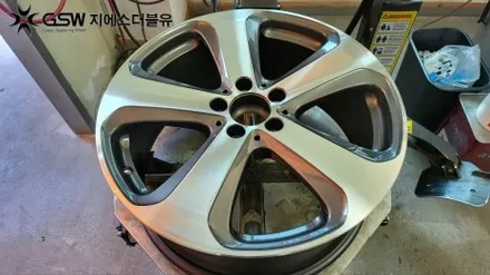 송파 벤츠 휠복원 GLC 220D 19인치휠 스크래치로 인한 다이아컷팅 휠복원 작업 후기 / 성남시 시흥동