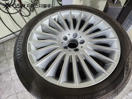 벤츠 휠복원 S350D 19인치휠 실버 스크래치 작업 후기 / 성남시 시흥동