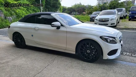 수원 휠도색 벤츠 C클래스 19인치 순정휠에서 블랙유광 크롬 휠도색 작업 후기 / 성남시 시흥동
