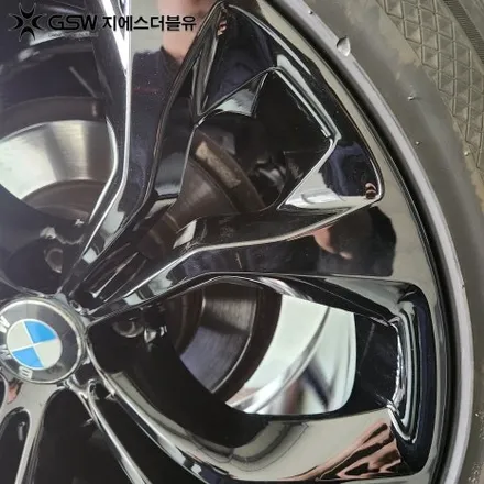 판교 BMW X6 휠도색 순정 컷팅휠에서 블랙 유광으로 드레스업 / 성남시 시흥동