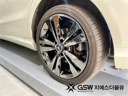 수원 벤츠 휠 도색 CLA 200D 18인치휠 블랙크롬 잘하는 업체 소개해 드립니다! / 성남시 시흥동