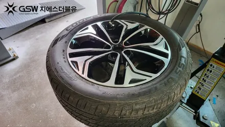 하남 휠수리 잘하는 업체! 싼타페 TM 19인치 다이아컷팅 휠 복원장착 작업 후기 / 성남시 시흥동