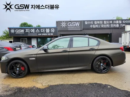 경기광주 BMW 휠도색 5시리즈 20인치휠 블랙유광 크롬 휠도색 작업 후기 / 성남시 시흥동