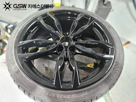 판교 BMW 휠도색 M550D 20인치휠 순정 휠에서 블랙유광 휠도색 작업 후기 / 성남시 시흥동