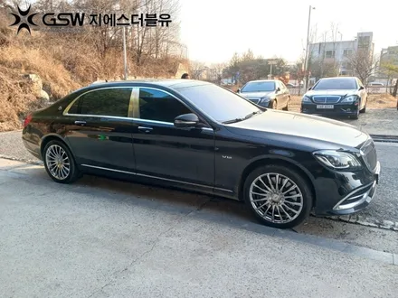 성남 벤츠 휠도색 S클래스 마이바흐 20인치휠 순정휠에서 화이트 크롬 작업 후기 / 성남시 시흥동