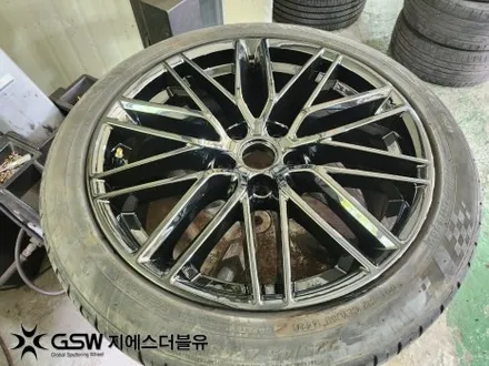 제네시스 G70 18인치 블랙크롬 판교 휠도색 / 성남시 시흥동