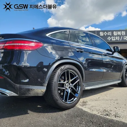 벤츠 GLE 350D 21인치휠 블랙크롬 강남 휠도색 작업 후기 / 성남시 시흥동