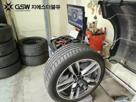 일산 휠수리 BMW 740D 19인치휠 상처로 인한 다이아컷팅 휠수리 장착 작업 후기 / 성남시 시흥동