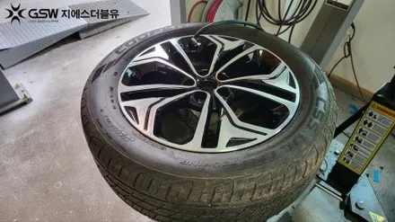 분당 싼타페 휠복원 TM 19인치휠 다이아컷팅 휠복원 작업 후기 / 성남시 시흥동