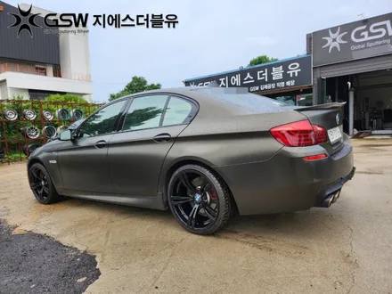 경기광주 BMW 휠도색 5시리즈 20인치휠 블랙유광 크롬 휠도색 작업 후기 / 성남시 시흥동