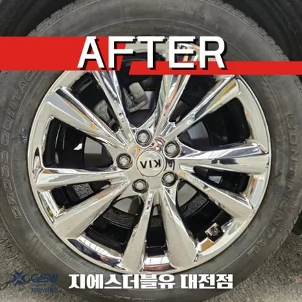 더뉴 카니발 19인치휠 화이트 크롬 용인 휠도색 / 성남시 시흥동