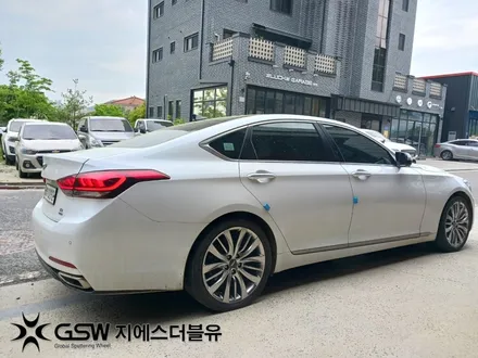 수원 휠복원 제네시스 DH 19인치휠 반광 스크래치 작업 후기 / 성남시 시흥동