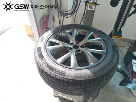 시흥 휠복원 싼타페 19인치휠 반광 스크래치 작업 후기 / 성남시 시흥동