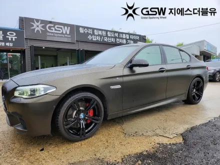 경기광주 BMW 휠도색 5시리즈 20인치휠 블랙유광 크롬 휠도색 작업 후기 / 성남시 시흥동